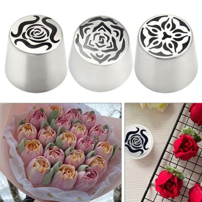 Yousheng Oversized Russian Piping Tip Set Decorative Marshmallow Nozzle Stainless Steel Flower Nozzles for DIY Baking 3D Bouquets Roses And Patterns