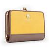 Koshino Clasp Large Popular Brand [Hiroko Femme] Women's Bi-fold Wallet, Closure, Two-tone, Capacity, (Yellow)