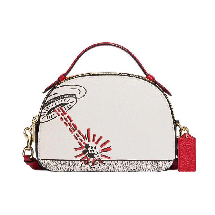 

Coach X Disney Collaboration X Keith Haring Serena 21 Mickey Mouse Zipper Pebble Leather Shoulder Crossbody Bag Small Women Bags White C6976-IMCAH Basic Set (Bag+Dust Bag)