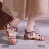 Embroidered Sandals Women's Summer Bohemian Ethnic Style Retro Tassel Roman Trootoe Travel Women's Shoes