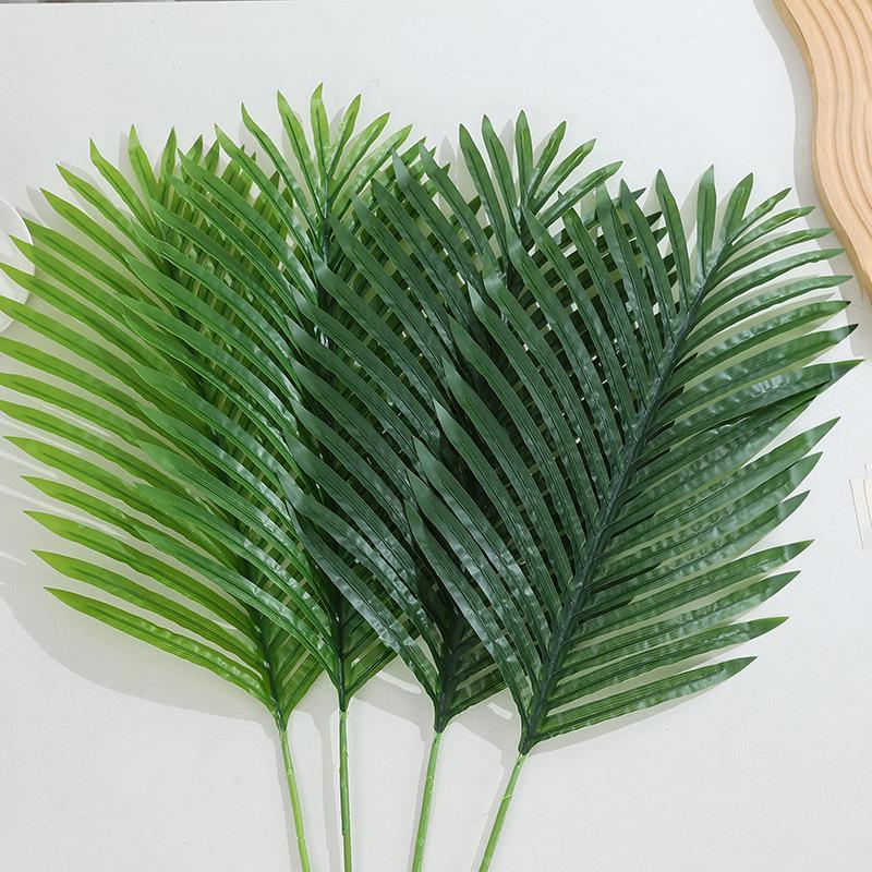Artificial Coconut, Cycad, Palm Tree, and Flower Basket Leaves Set