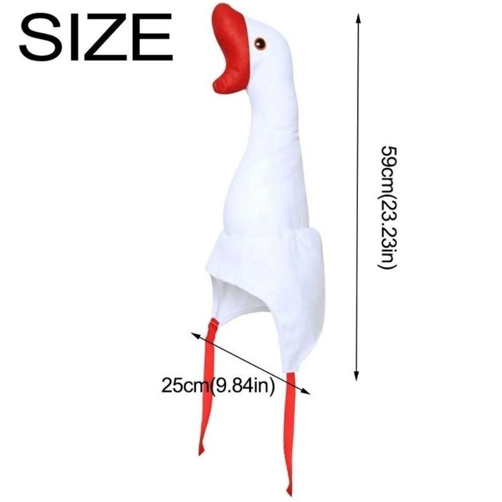 Nastavitelný design Kreslený klobouk husy Bílá/Růžová barva Cosplay kostýmový klobouk Cosplay událost