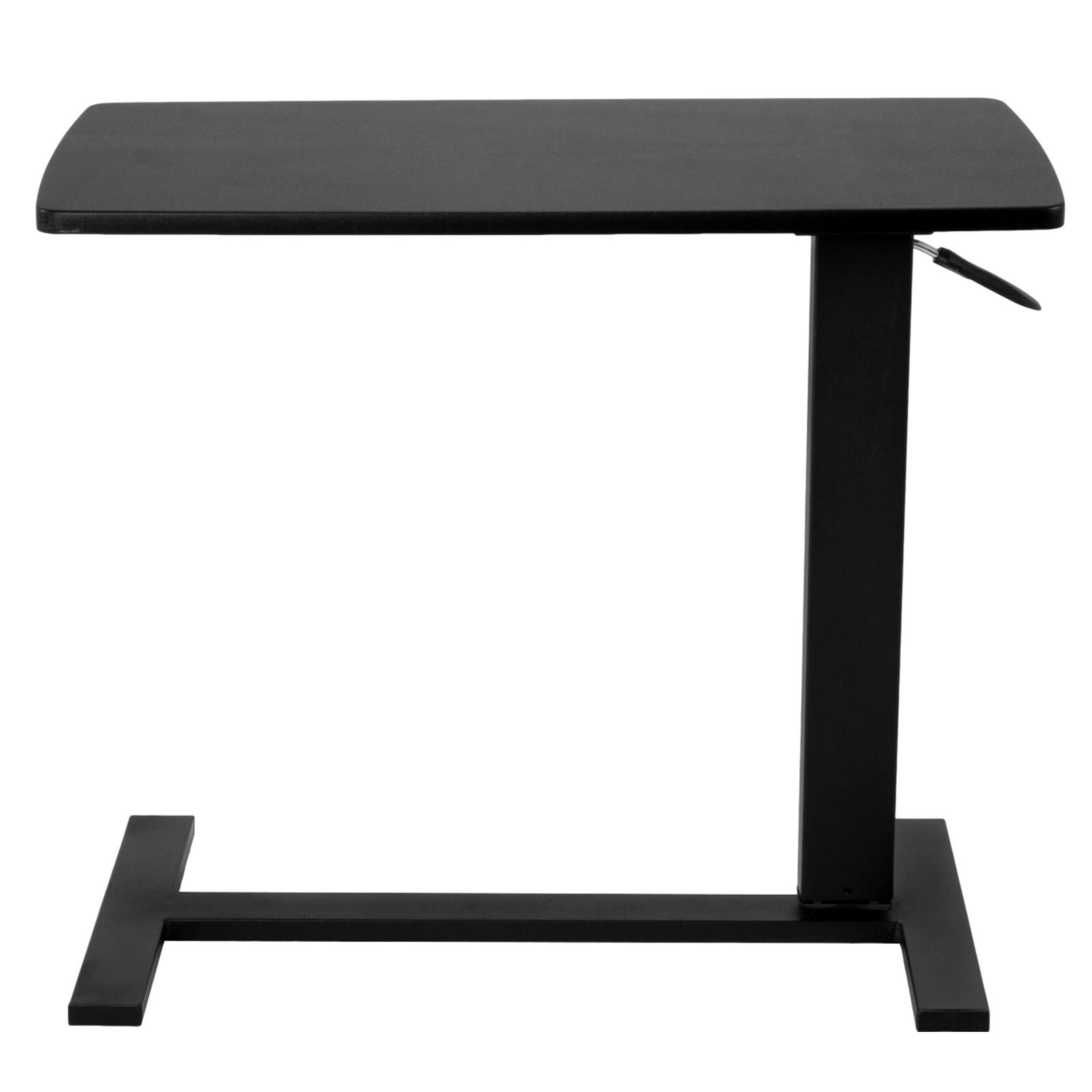 Overbed Bedside Table with Wheels Rolling Hospital Bed Table 27.56-37.4in Adjustable Height for Living Room Bedroom Hospital Use чёрный