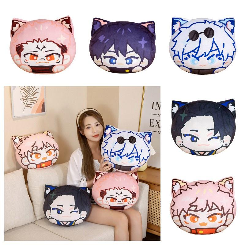 Jujutsu Kaisen Plush Pillow And Keychain With Adorable Satoru Gojo, Itadori Yuji, Megumi Fushiguro, Suguru Geto, Sukuna Cartoon Prints