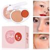 Double Mix Blush Clay Soft and Delicate Contouring Mashed Potatoes 2 Color Face Brightening Mousse Blush Paste Tray
