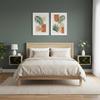 Wall Mounted Nightstand ELBURG 2 pcs. Sonoma Oak