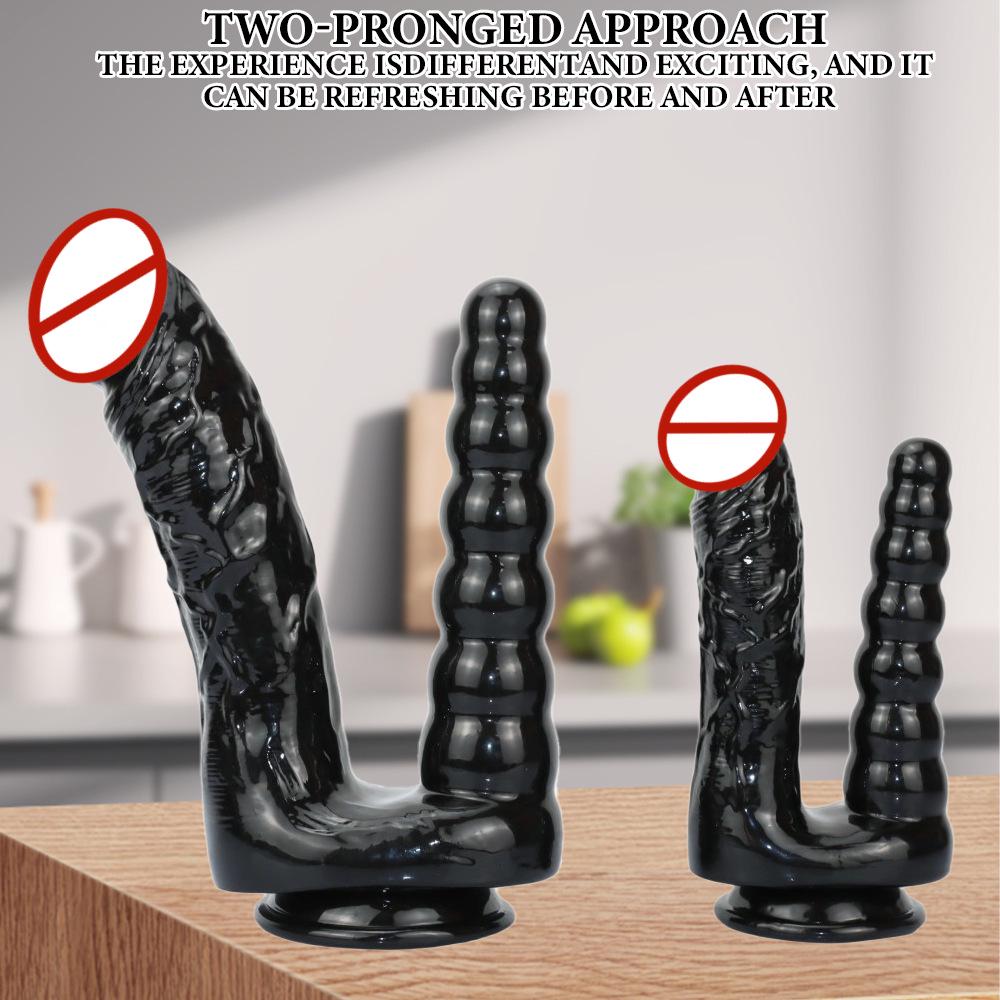 Female Double-Headed Phallus & Anal Plug, Large Vulva Perineum Stimulator for Lesbian Use