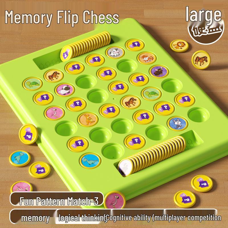 Dětská vzdělávací hra pro dva hráče Memory Flip-Over Šachy pro interakci rodič-dítě