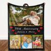 Ich liebe dich Personalisierte Decke mit Fotocollage Text Bild Kuscheldecke für Weihnachten Valentinstag Geburtstagsgeschenk