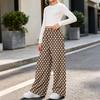 Girls' Flannel Pants Warm Polka Dot Print Comfortable Casual Bottoms for Everyday Wear