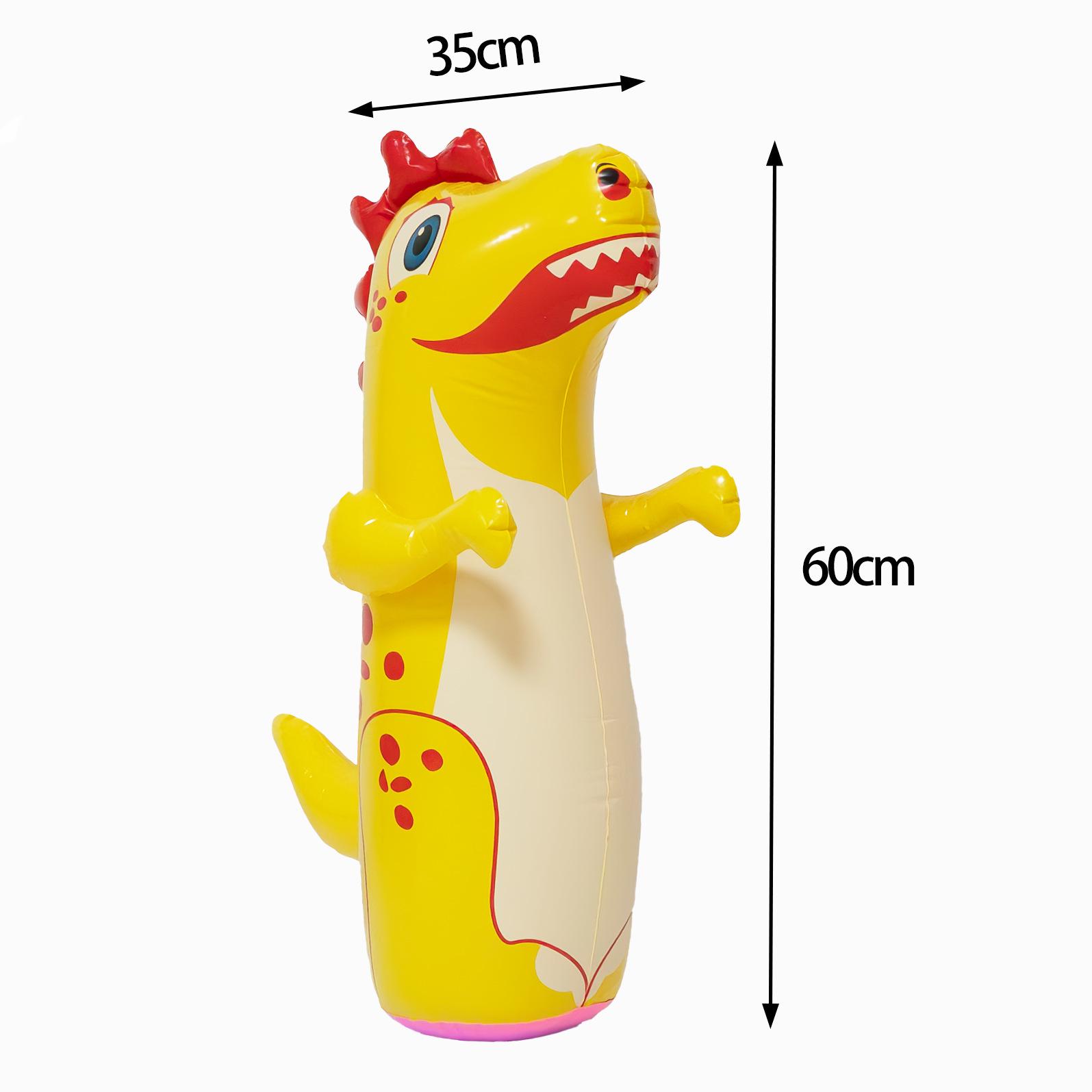 

Надувна іграшка-неваляшка з динозаврами з ПВХ для дітей - мультяшний дизайн, товста та міцна для фітнес-боксу