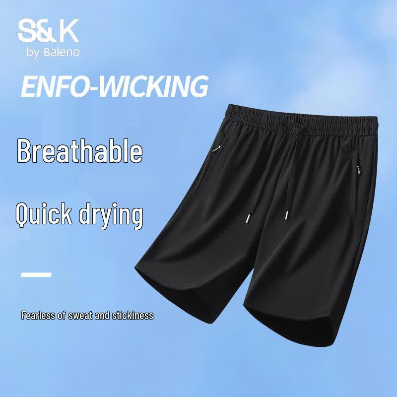 Baleno Men s S&K Series Ice Silk Quick-Dry Drawstring Shorts L