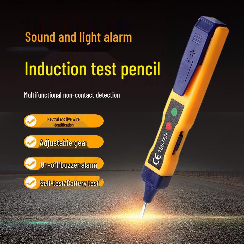 Non-contact Intelligent Test Pen with Sound & Light Alarm for Circuit Breakpoint & Live Wire Detection