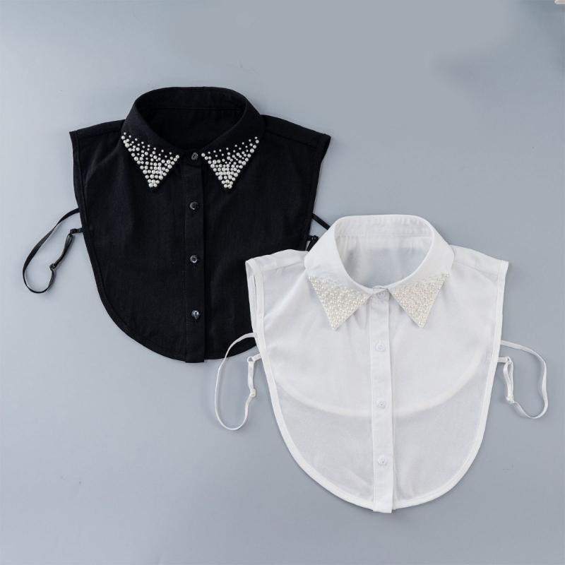 Detachable Lapel Collar False Elaborate Girls Collar Accessory Jeweled Collar Graceful Art Decorative False Shawl