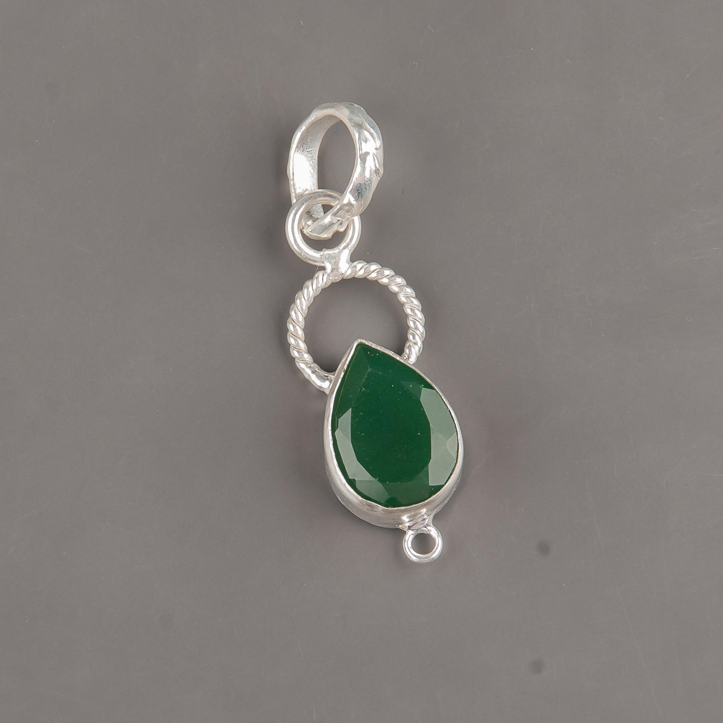 

Кулон из зеленого оникса Ювелирные изделия ручной работы из драгоценных камней, кулон из стерлингового серебра 925 пробы, уникальный дизайн ювелирных изделий 1.40 Inches