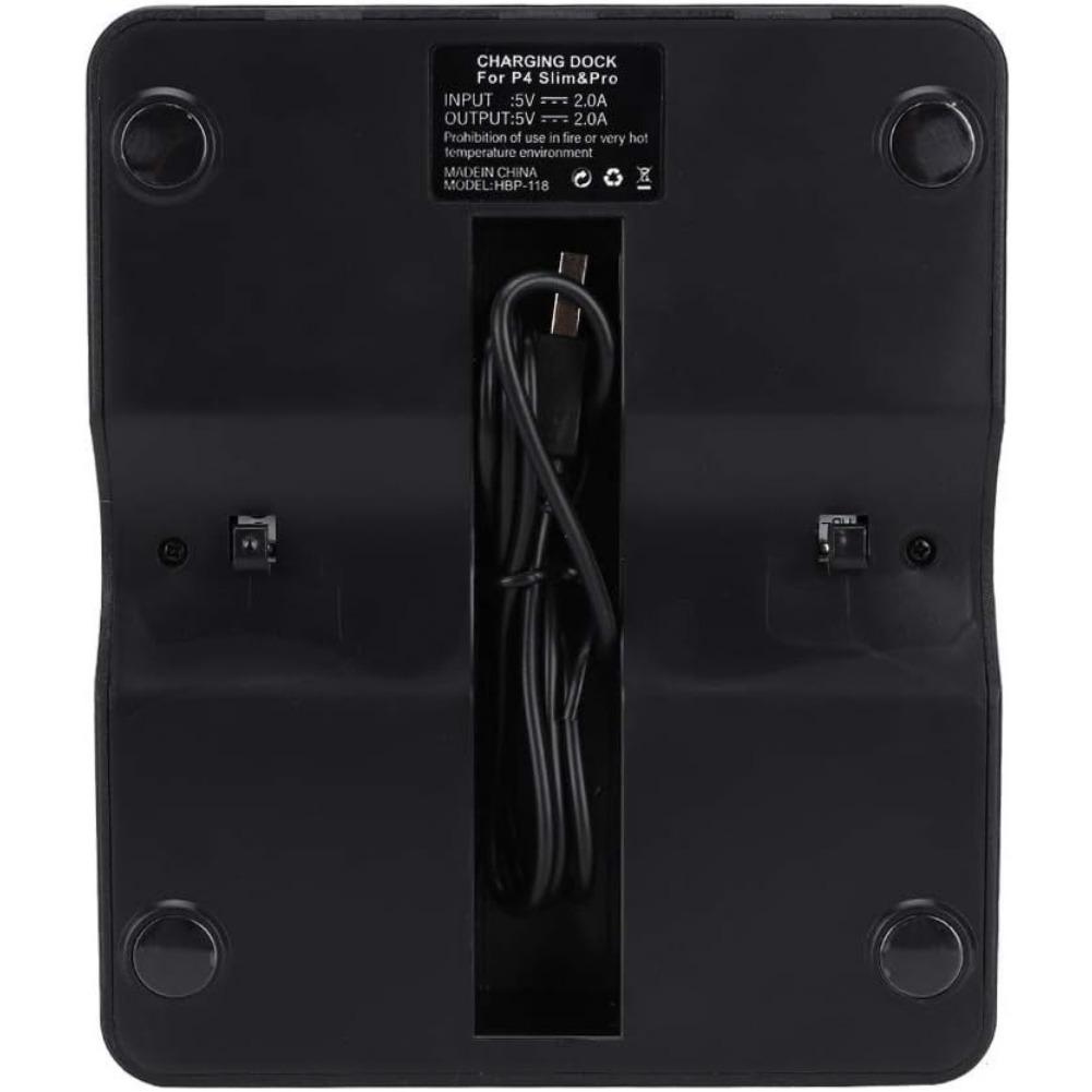 Stacja ładująca kontrolera PS4, stacja dokująca do szybkiego ładowania kontrolera ruchu PS4 VR Move z diodą LED, kompatybilna z PS4/PS4 Pro/PS4 Slim
