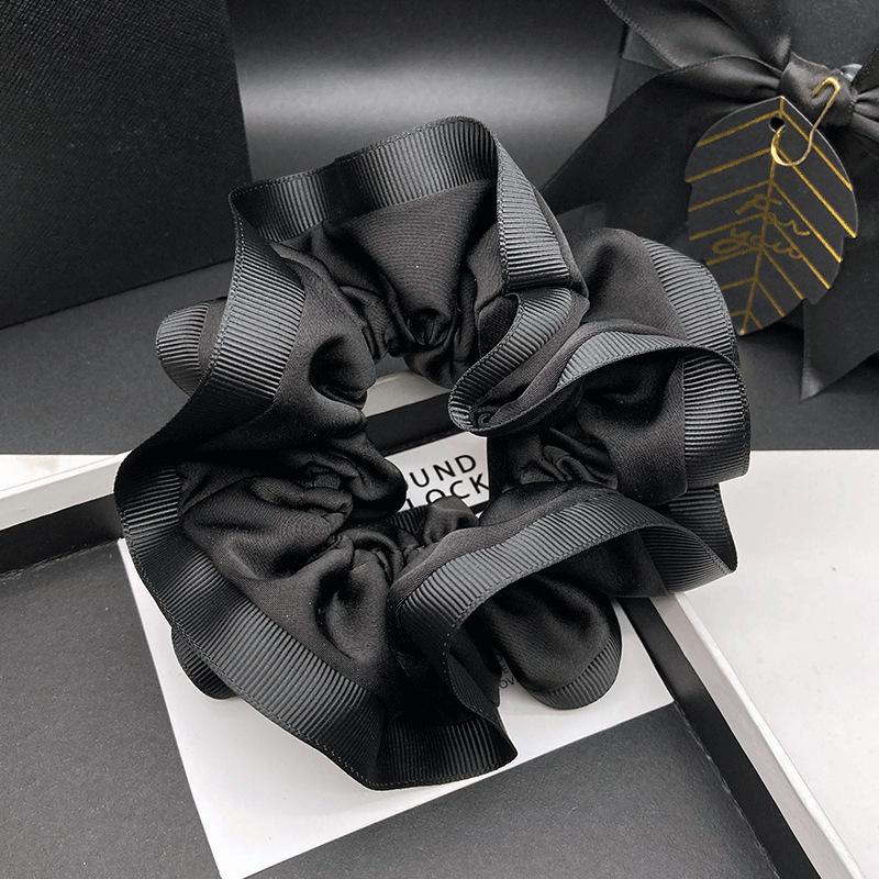 2025 Elegant Satin Pleated Scrunchie: High-End Hair Tie for Women – Perfect for Ponytails and Buns