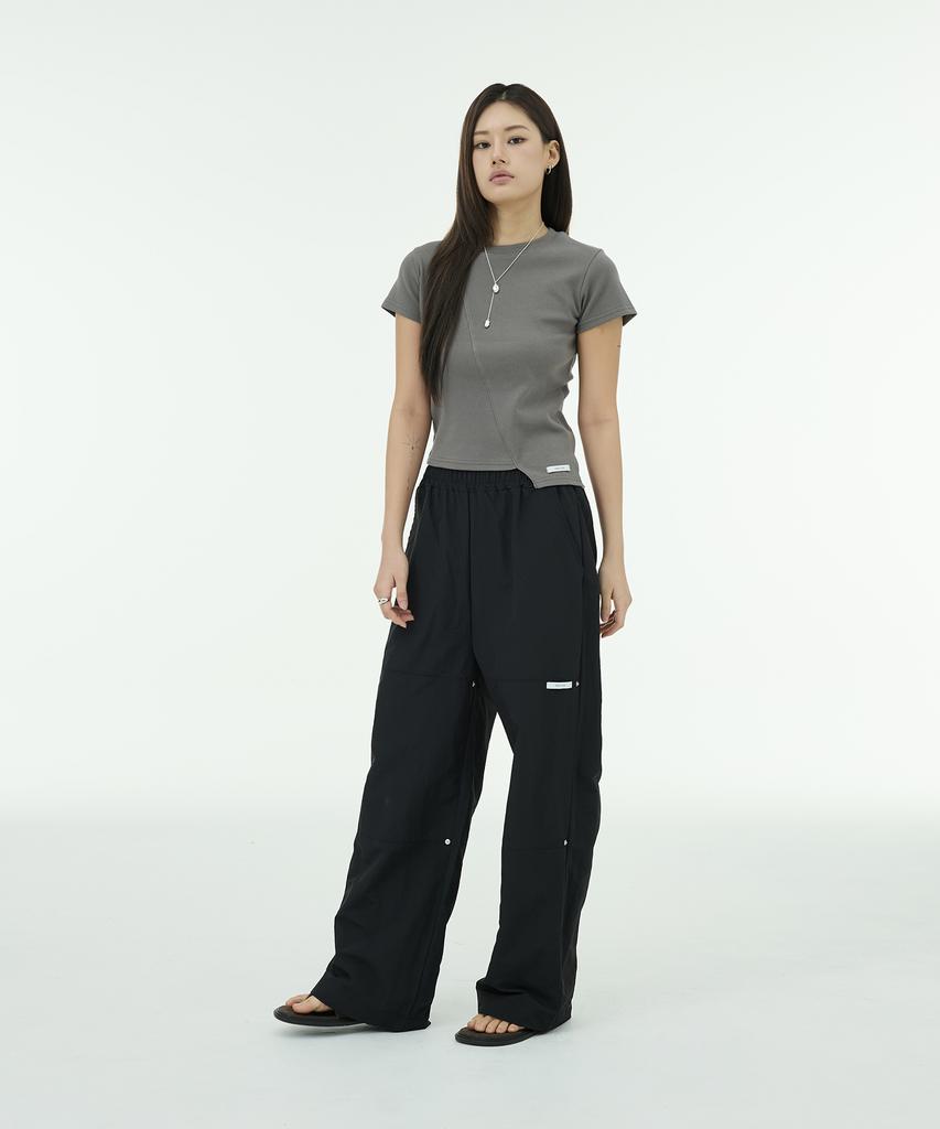 MUTTLETT Overlap Double Knee Pants - Black