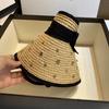 Trendy Summer Luxury Rhinestone Sun Hat, Straw Hat, Sun Protection Hat, Wide-brimmed Beach Hat, Raffia Empty-top Hat