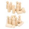 10 Pcs Wooden Peg Doll 75mm 3.0in Safe BurrFree Develop HandsOn Skills DIY Accessories for Decoratio