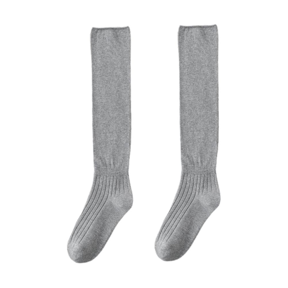 Ciorapi noi de damă Tendințe de primăvară Casual stil preppy șosete comode uni șosete până la genunchi Bumbac Col U2F4