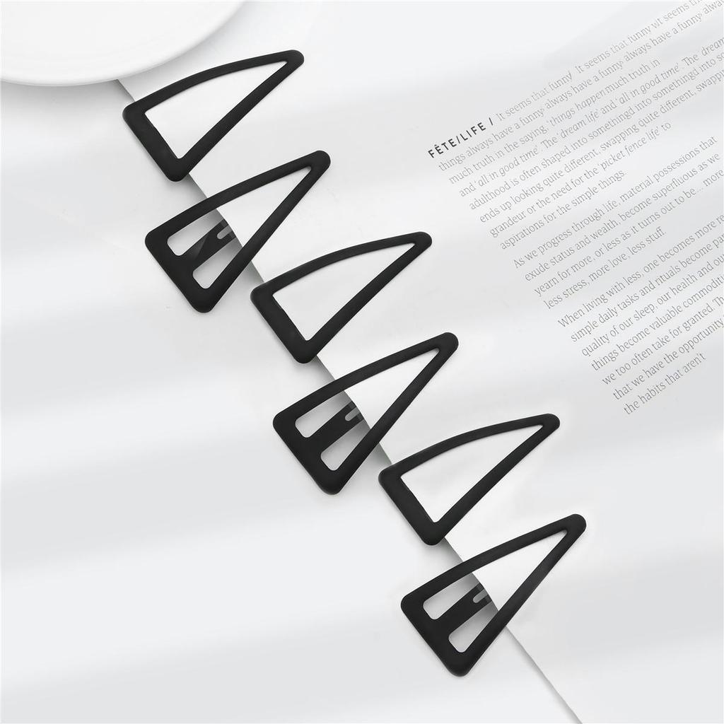 1card/bag Fashion Rubber Paint Geometric Hairpin Hair Claw For Women Ladies Girls Makeup Hair Barrettes Hair Accessories Crab Bath Clip Headwear