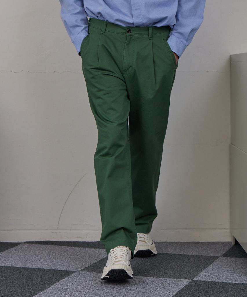 Ahidu Dual Banding Essential Chino Pants_Classic Green