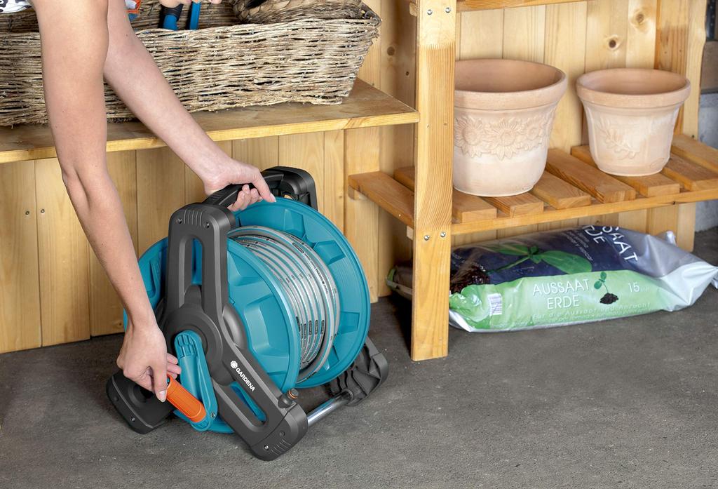 GARDENA Hose for hoses up to 50m Made in Product Up to 5 Years Reel, 8007-20, long, Germany, Warranty