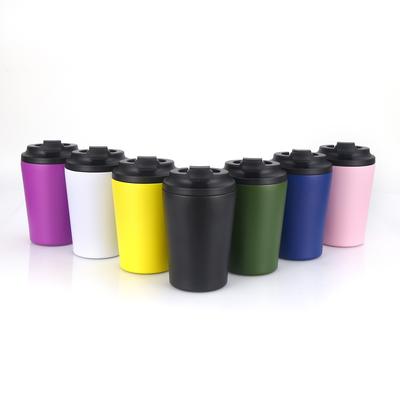 12Oz Milk Cup With Scale 304 Stainless Steel Double Layer Vacuum Thermos Cup Portable Mini Coffee Cup