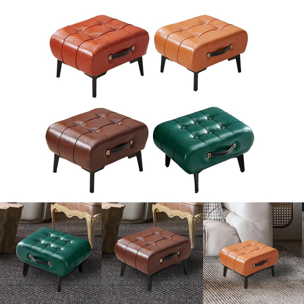 Elegant Leather Footrest Ottoman for Home And Office
