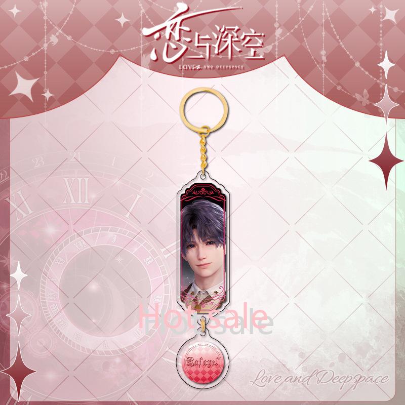

NEW Anime Love and Deepspace Caleb Game Acrylic Model Keychain Cosplay Figure Accessories Backpack Desk Decor Fans Gift 6 cm
