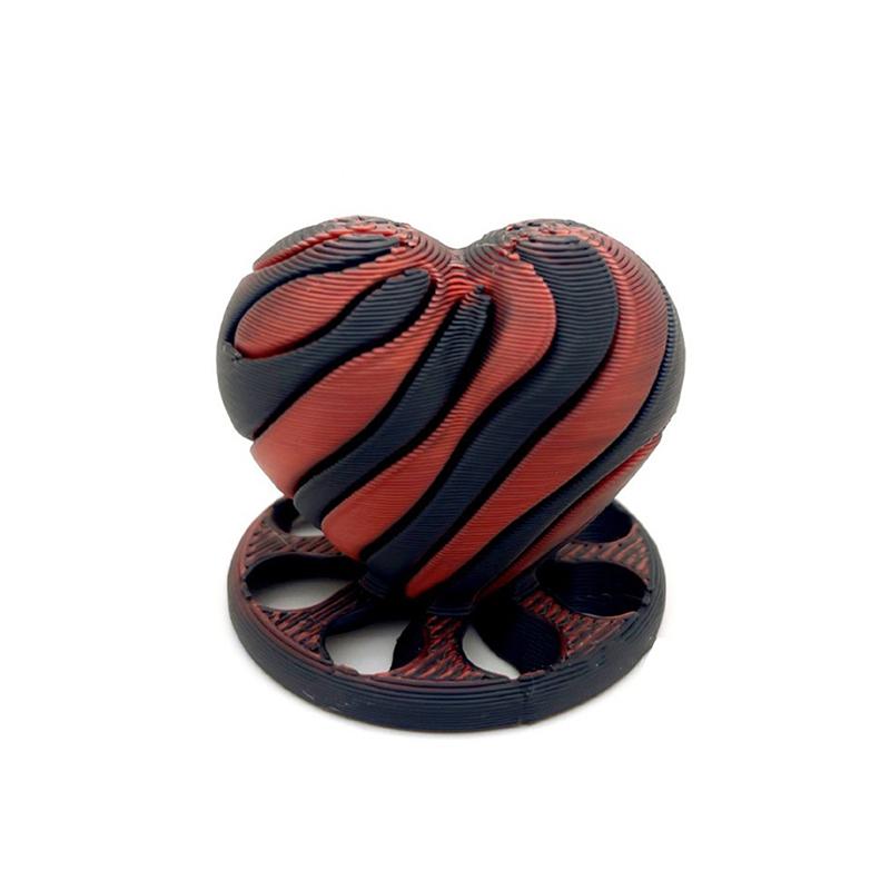 1 Piece Decompression Spinning Structure Stress Relief Toys 3D Printed Spiral Impossible Heart Passthrough Fidget Toy