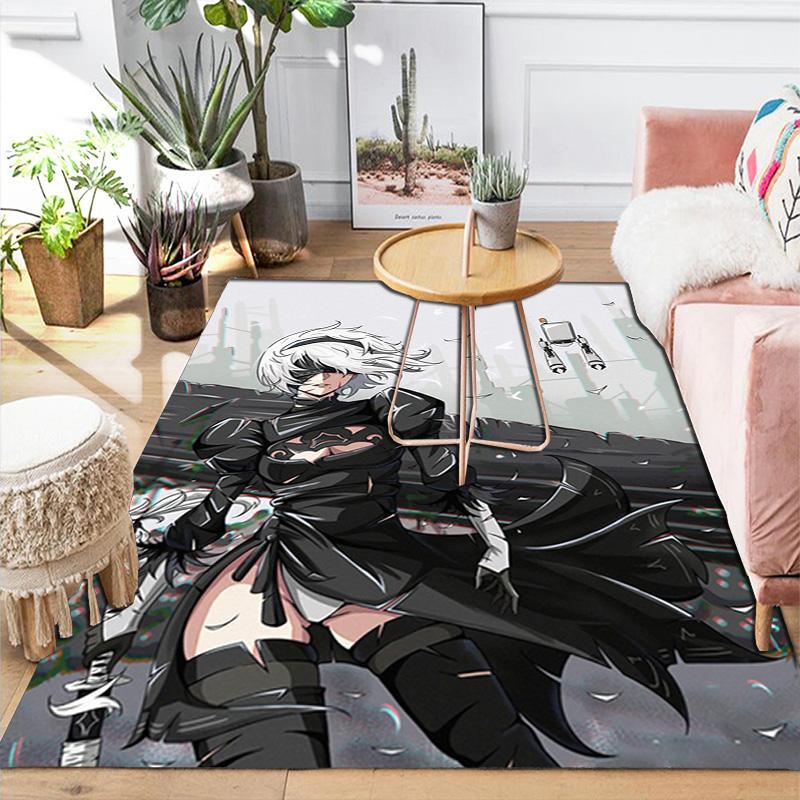 Nier 2B Drakengard Rug Floor Mat for Living Room or Bedroom Soft and Comfortable Carpet a Gift for Birthday and Holiday.DFF0925143
