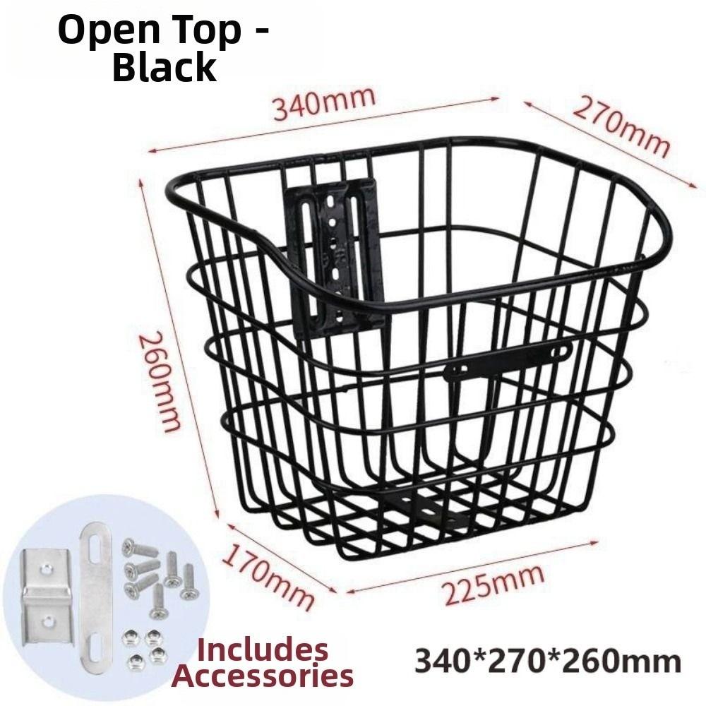 Universal Large Capacity Storage Baskets Metal Bicycle Front Basket  Electric Bicycles Accessories