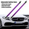 2pcs 200mm Adjustable Front Bumper Lip Splitter Strut Rod Tie Support Bar Purple