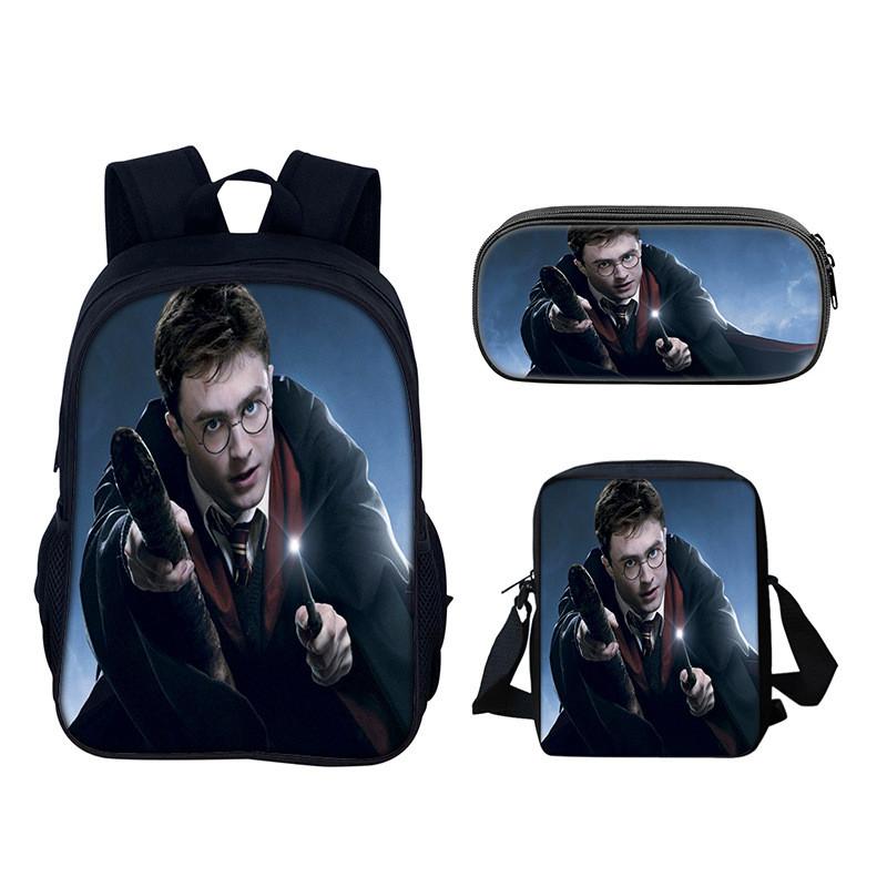 Harry Potter Rucksack für Schule und Reisen aus Nylonmaterial mit 20 l Fassungsvermögen für Schüler und Jugendliche