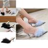 Chic Women's Slippers With Furry Details And Elegant Heels