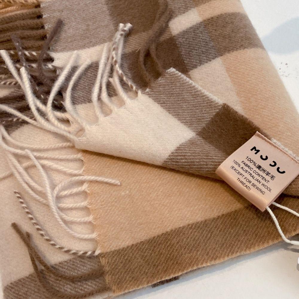 Thick Warm Winter Plaid Scarf Windproof Shawl Wrap Fashion Wool Scarf