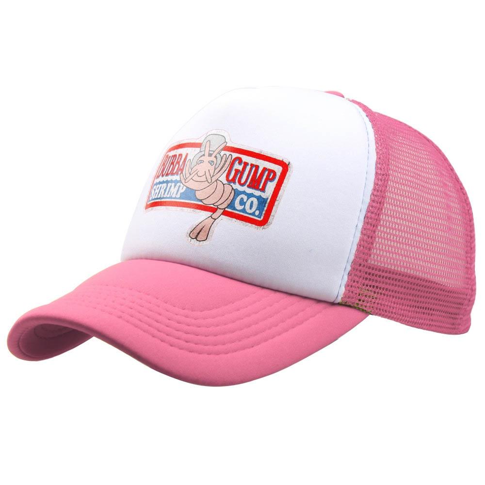New Bill Curved Bubba Gump Shrimp Hat Red Cap Forrest Gump Halloween Costume