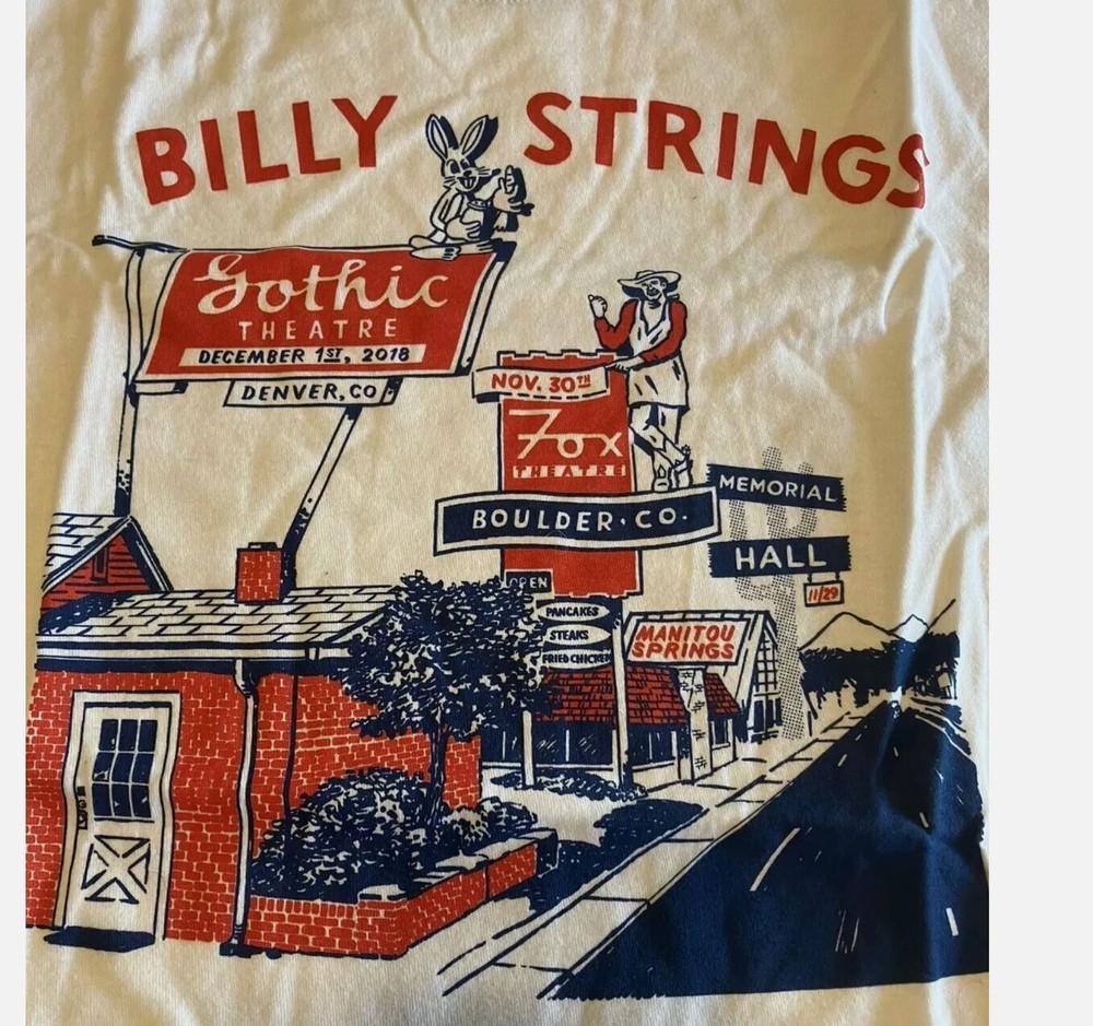 

Vintage BILLY STRINGS 2018 Colorado Run Concert TShirt Unisex T-Shirt XXXXL