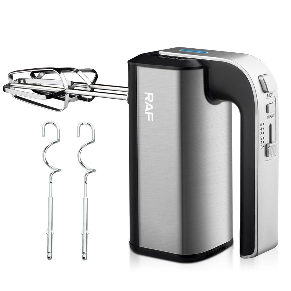 

800W Handheld Electric Egg Beater Stainless Steel Five-Speed Compact Whisk Baking Cream Mixer One-Button Reset Turbo Function UK Plug темно-сірий колір