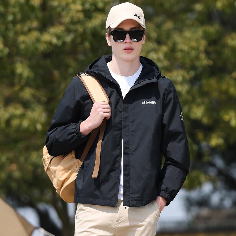 JEEP Men s Hooded Casual Outdoor Jacket L