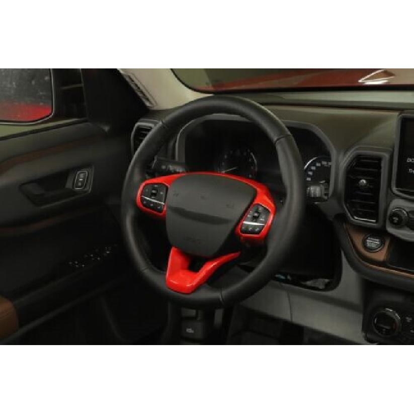 Red Interior Steering Wheel Cover Trim For Ford Bronco Sport -25 Accessories