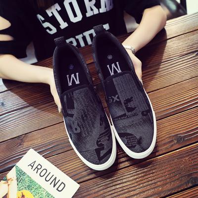 New Spring Autumn Men's Vulcanized Shoes Korean Style Black Breathable Casual Slip-On Canvas Shoes Loafers Men Sneakers