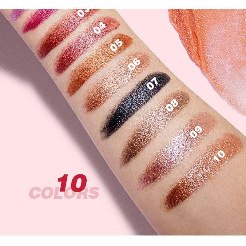 Pudaier - Shining Metallic Pearlescent Lipstick - 10 Colors