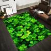 Green Clover Pattern Rug Non-slip rug suitable for living room and bedroom sofas.