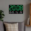 Large Screen Display LED Digital Wall Clock Date Display Remote Control Electronic Alarm Clock 12/24H Format Temperature Display