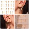 18k Gold-Plated Stainless Steel Zircon Cross Earrings – Minimalist Luxury Style
