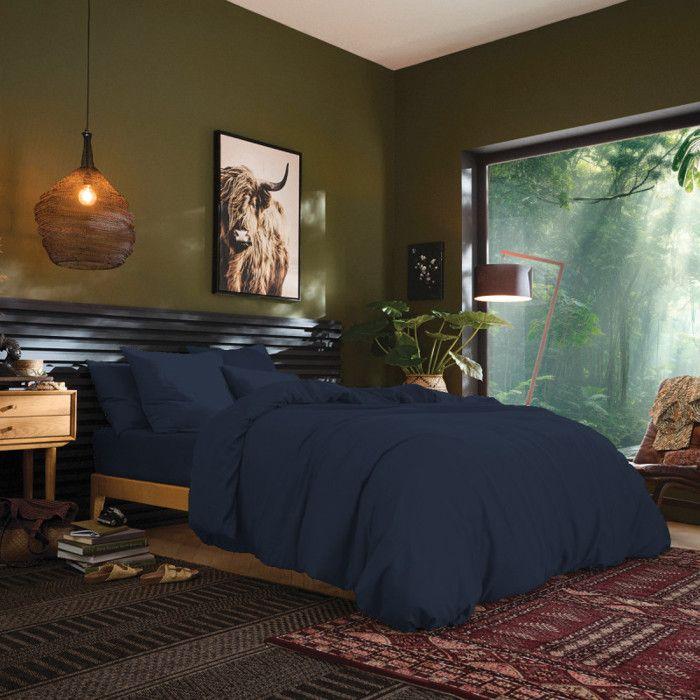 Housse de couette 240 x 220 cm "Prémium" pour lit 2 places - Prémium Bleu Nuit
