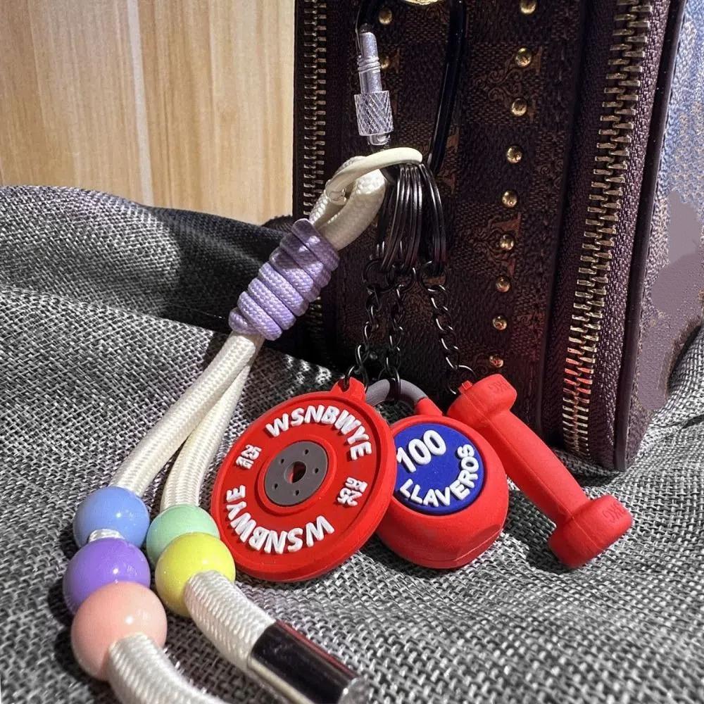 with D-shaped Buckle Barbell Plates Key Chain Mini Fitness Series Pendant  Bodybuilder